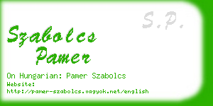 szabolcs pamer business card